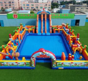 Pool3-925 Parco Acquatico Gonfiabile a Tema Woody Woodpecker