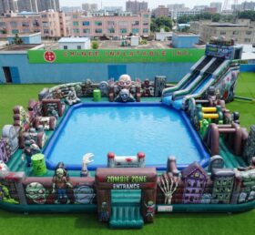 Pool3-926 Parco acquatico gonfiabile a tema zombie