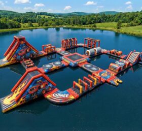 S667 Parco Acquatico Gonfiabile a Tema Mostro di Fuoco