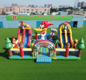 T2-7174 Scivolo Gonfiabile a Tema Woody Woodpecker