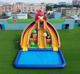 T8-6100 Scivolo d’acqua gonfiabile a tema Angry Birds