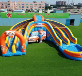 T8-6111 Scivolo d'acqua gonfiabile a tema Blippi Wonders