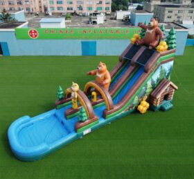 T8-6114 Scivolo d’acqua gonfiabile a tema Boonie Bears