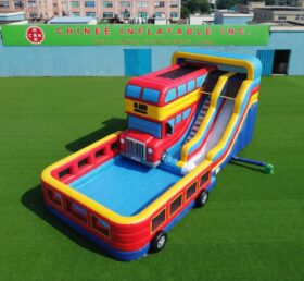 T8-6116 Scivolo d’acqua gonfiabile a tema autobus