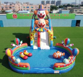 T8-6122 Scivolo d’Acqua Gonfiabile a Tema Clown