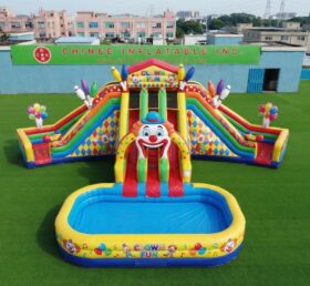 T8-6123 Scivolo d’Acqua Gonfiabile a Tema Clown