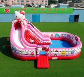T8-6152 Scivolo d’acqua gonfiabile a tema Hello Kitty