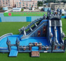 T8-6159 Scivolo d’Acqua Gonfiabile a Tema Cavaliere