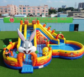 T8-6167 Scivolo d’acqua gonfiabile a tema Looney Tunes