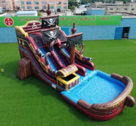 T8-6192 Scivolo d'acqua gonfiabile a tema pirati