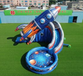 T8-6199 Scivolo d’acqua gonfiabile a tema razzo