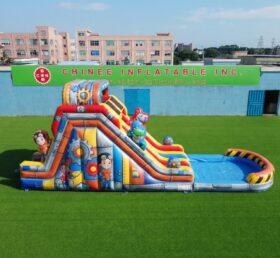 T8-6200 Scivolo d’acqua gonfiabile a tema Rusty Rivets