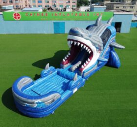 T8-6203 Scivolo d’acqua gonfiabile a tema squalo