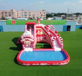 T8-6207 Scivolo d’acqua gonfiabile a tema Strawberry Shortcake