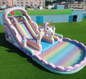 T8-6221 Scivolo d’acqua gonfiabile a tema unicorno
