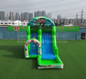 T8-8466C Scivolo d’Acqua Gonfiabile a Tema Moana con Piscina
