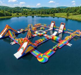 S738 Parco Acquatico Gonfiabile a Tema Arcobaleno