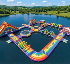 S739 Parco Acquatico Gonfiabile a Tema Arcobaleno
