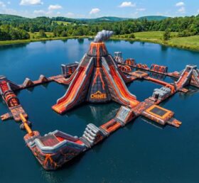 S878 Parco Acquatico Gonfiabile a Tema Vulcano