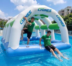 T10-604 Percorso a ostacoli gonfiabile per piscina d’acqua - Bar della giungla