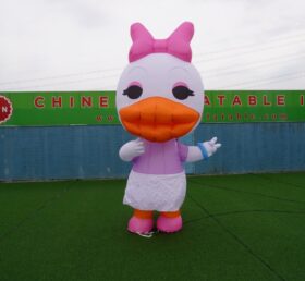 Cartoon2-402 Mascotte Cartone Animato Gonfiabile Anatra Ragazza
