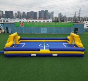 T11-4902 Campo da Calcio Gonfiabile con Schema di Colori Giallo e Blu