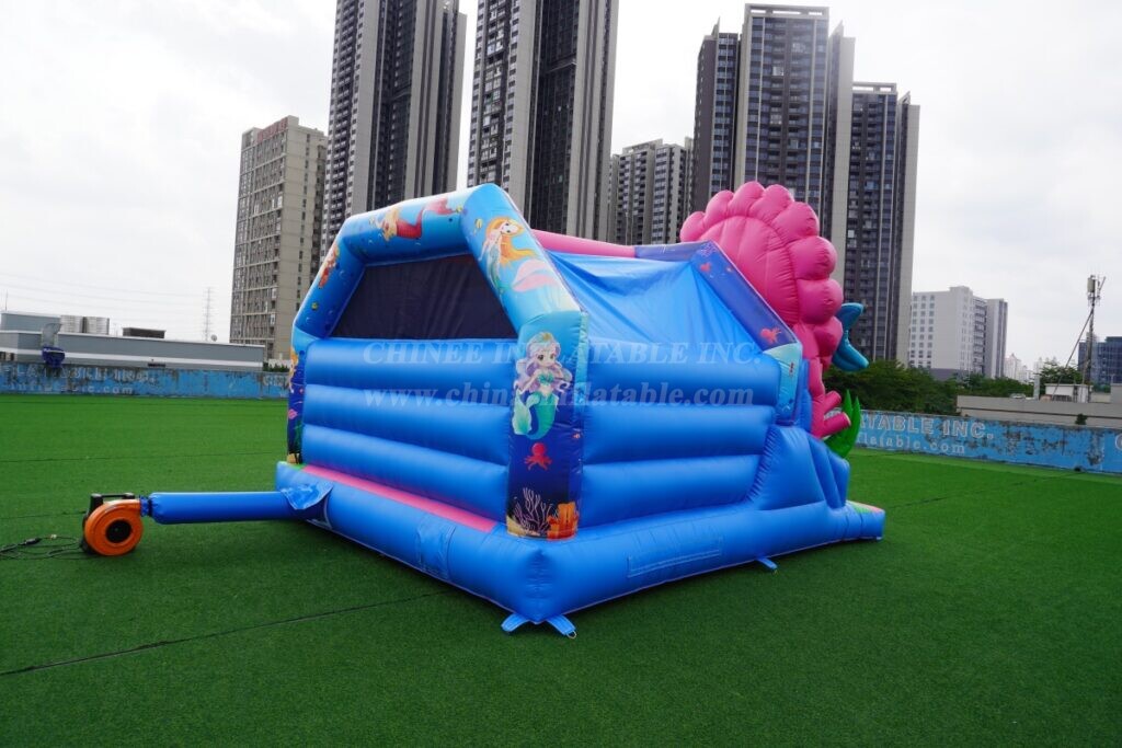 T2-8211 Mermaid-themed Bouncy Castle with Slide