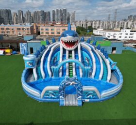 Pool3-606B Parco acquatico gonfiabile Shark Splash