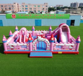 T2-8966 Castello Gonfiabile Combinato Hello Kitty con Scivolo