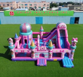 T2-8969 Castello Gonfiabile Combinato L.O.L. Surprise con Scivolo