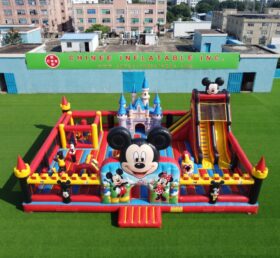 T2-8977 Castello Gonfiabile Combinato Mickey & Minnie con Scivolo