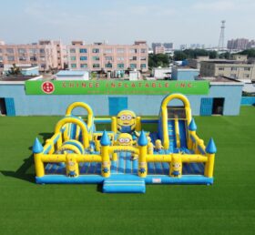 T2-8983 Castello Gonfiabile Combinato a Tema Minions con Scivolo