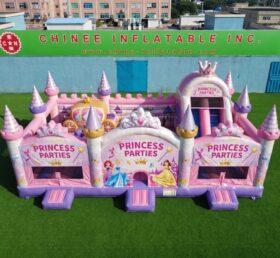 T2-8999 Castello Gonfiabile Combinato Principesse con Scivolo