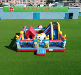 T2-9001 Combo Casa Gonfiabile a Tema Snoopy con Scivolo