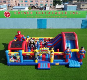 T2-9008 Super Heroes Combinato Gonfiabile con Scivolo