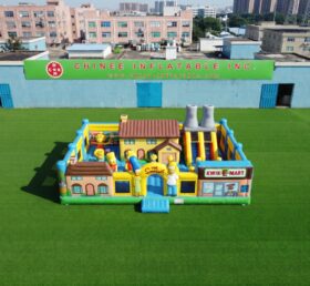T2-9012 Combo Gonfiabile a Tema I Simpson Castello Rimbalzante