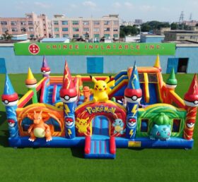 T6-3001 Città Gonfiabile a Tema Pokémon