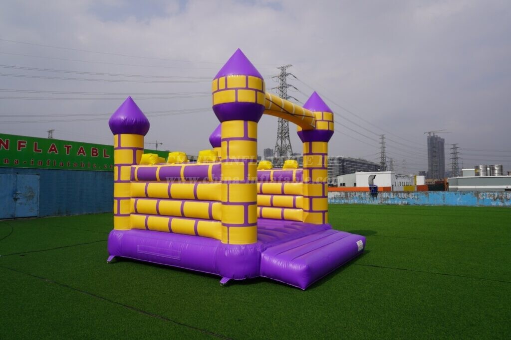 T2-1712B Purple and Yellow Inflatable Castle