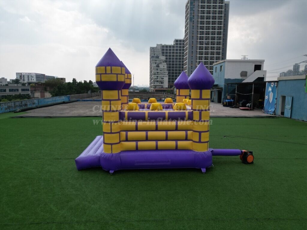 T2-1712B Purple and Yellow Inflatable Castle