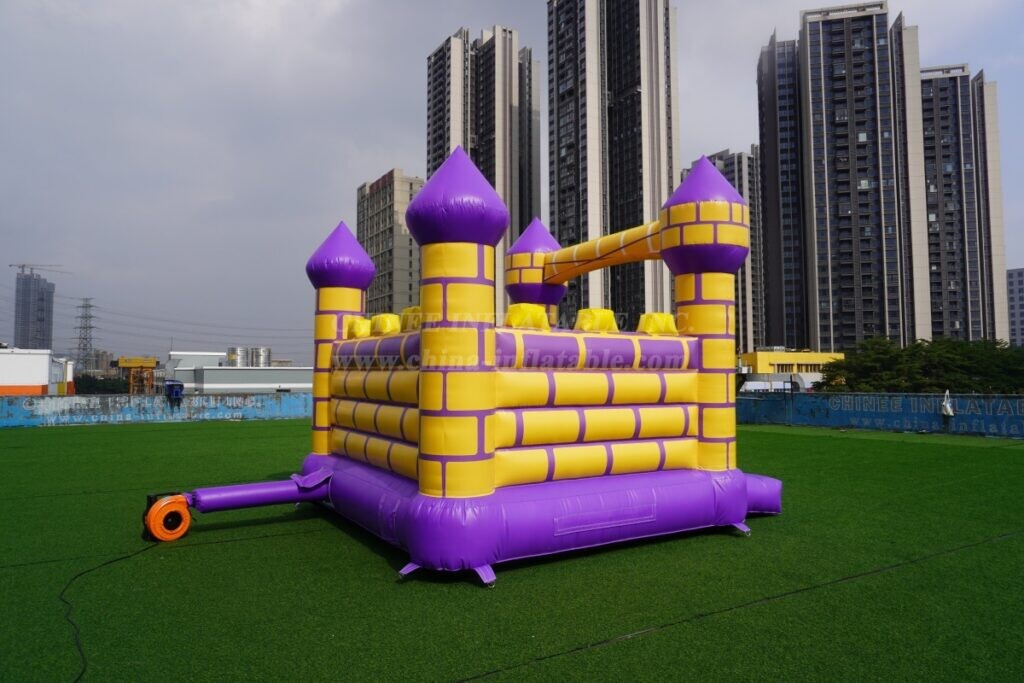 T2-1712B Purple and Yellow Inflatable Castle