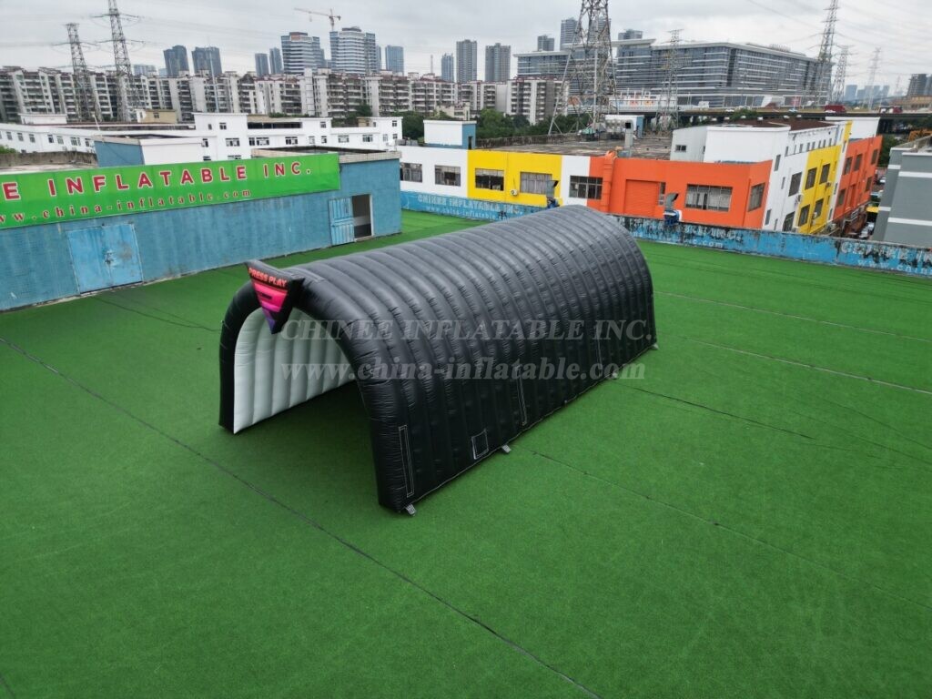 Tent1-424C Black Inflatable Tent Tunnel Shelter