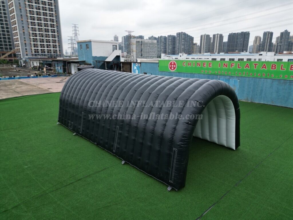 Tent1-424C Black Inflatable Tent Tunnel Shelter